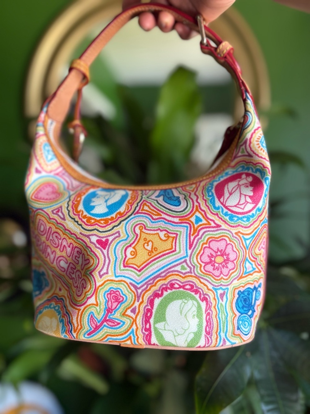 Limited Edition Dooney & Bourke Multicolor Disney Princess Canvas Shoulder Bag - Picture 5 of 14